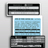 Classic VIN Certification Decals